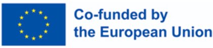Logo med teksten - Co-funded by the European Union - Klikk for stort bilde